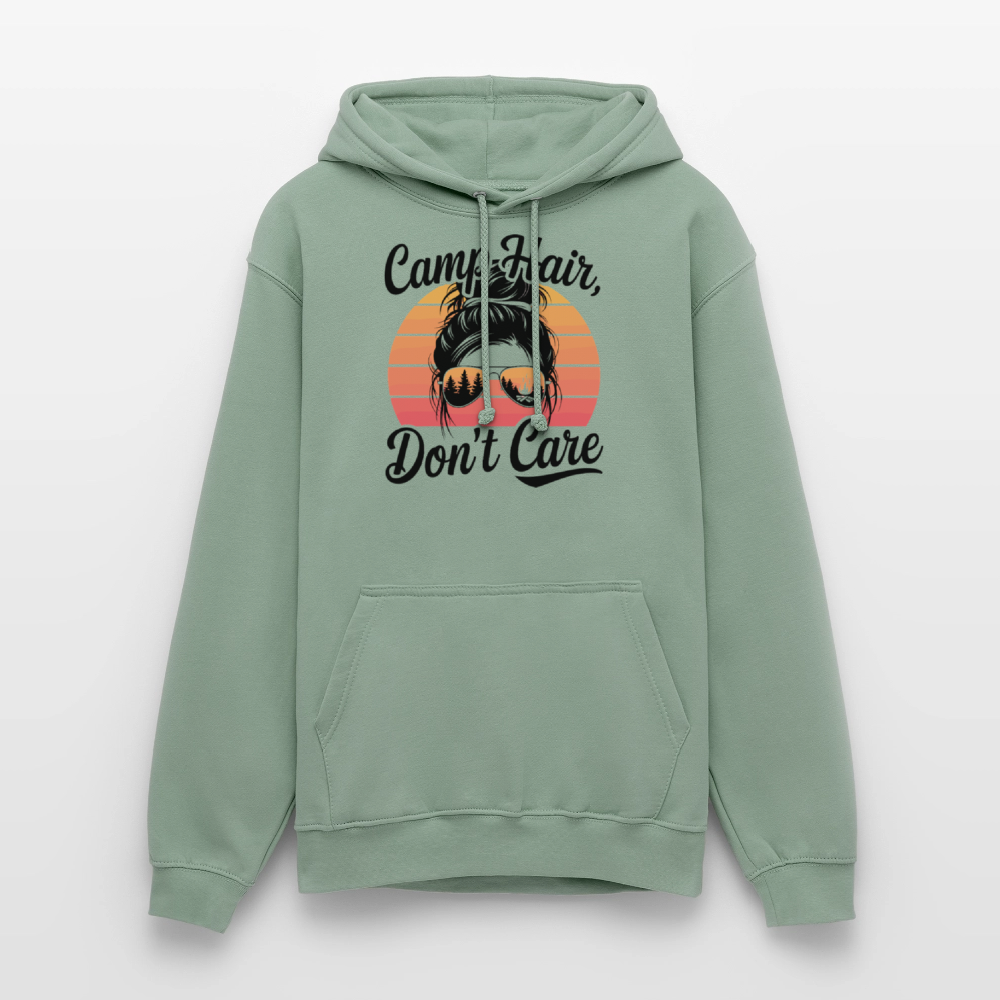 CAMP HAIR, DON´T CARE | Unisex Hoodie - Graugrün