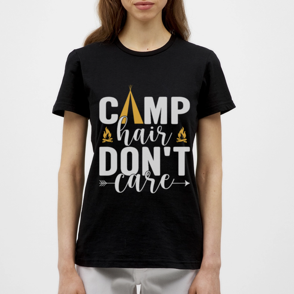 CAMP HAIR DON´T CARE | Frauen T-Shirt - Schwarz