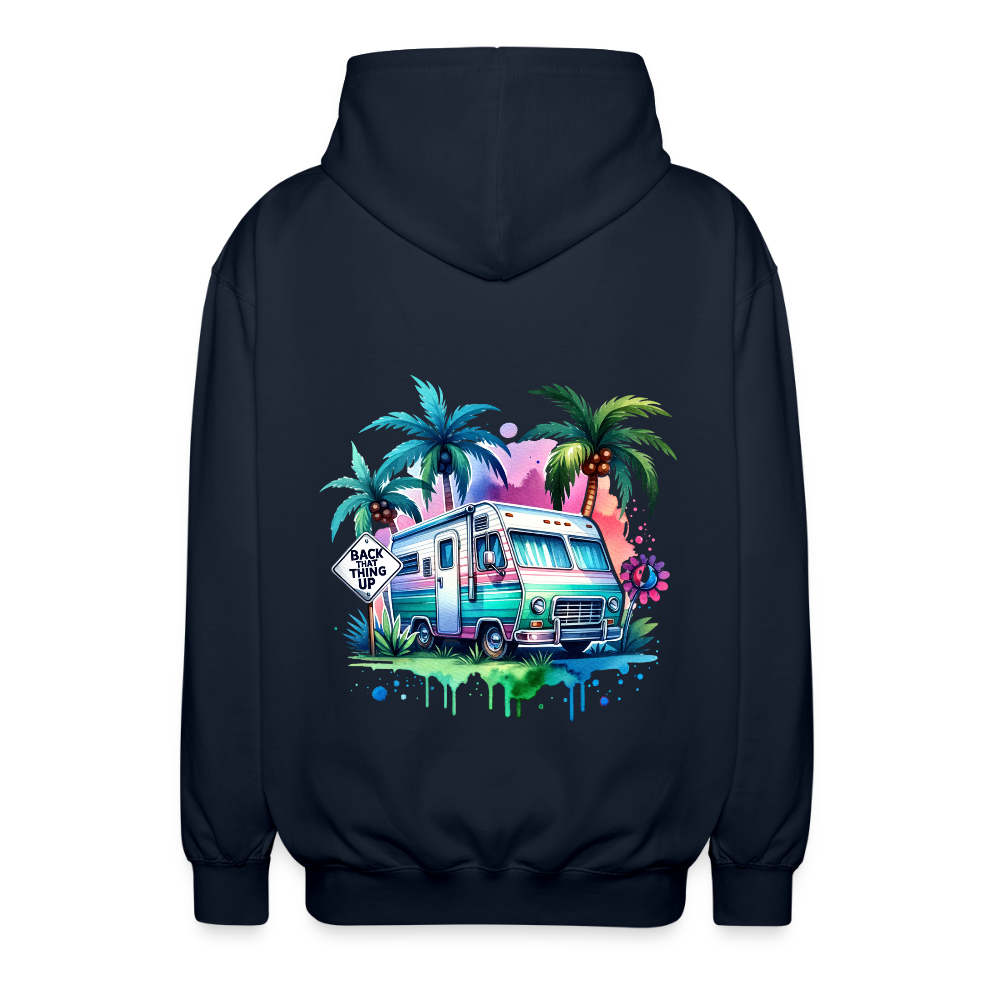 Wohnmobil unter Palmen | Unisex Kapuzenjacke - Navy