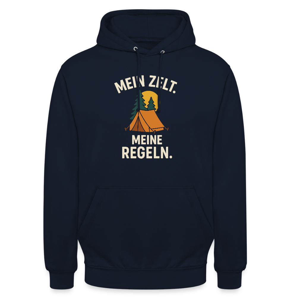 Mein Zelt. Meine Regeln | Unisex Hoodie - Navy