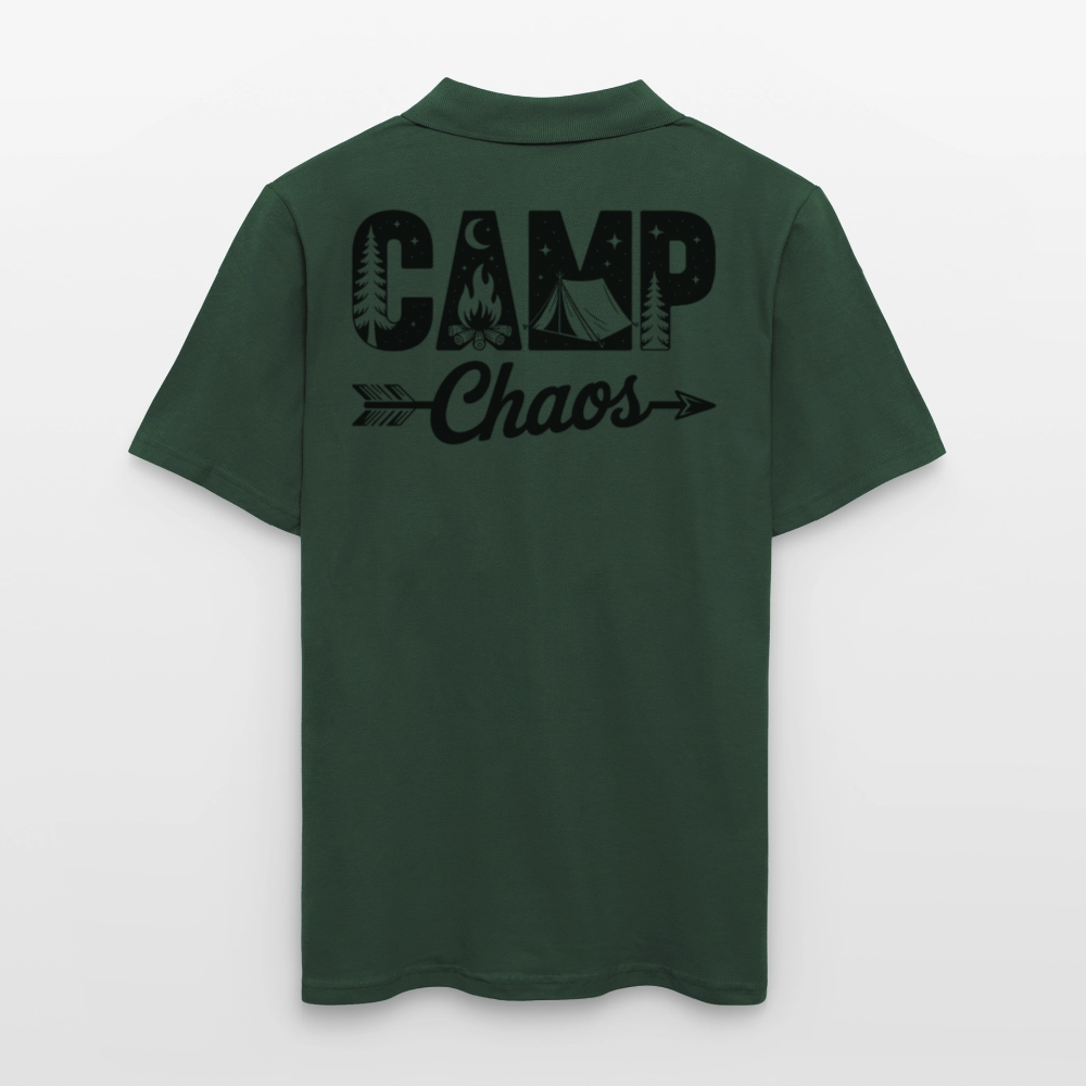 CAMP CHAOS | Männer Poloshirt - Tannengrün