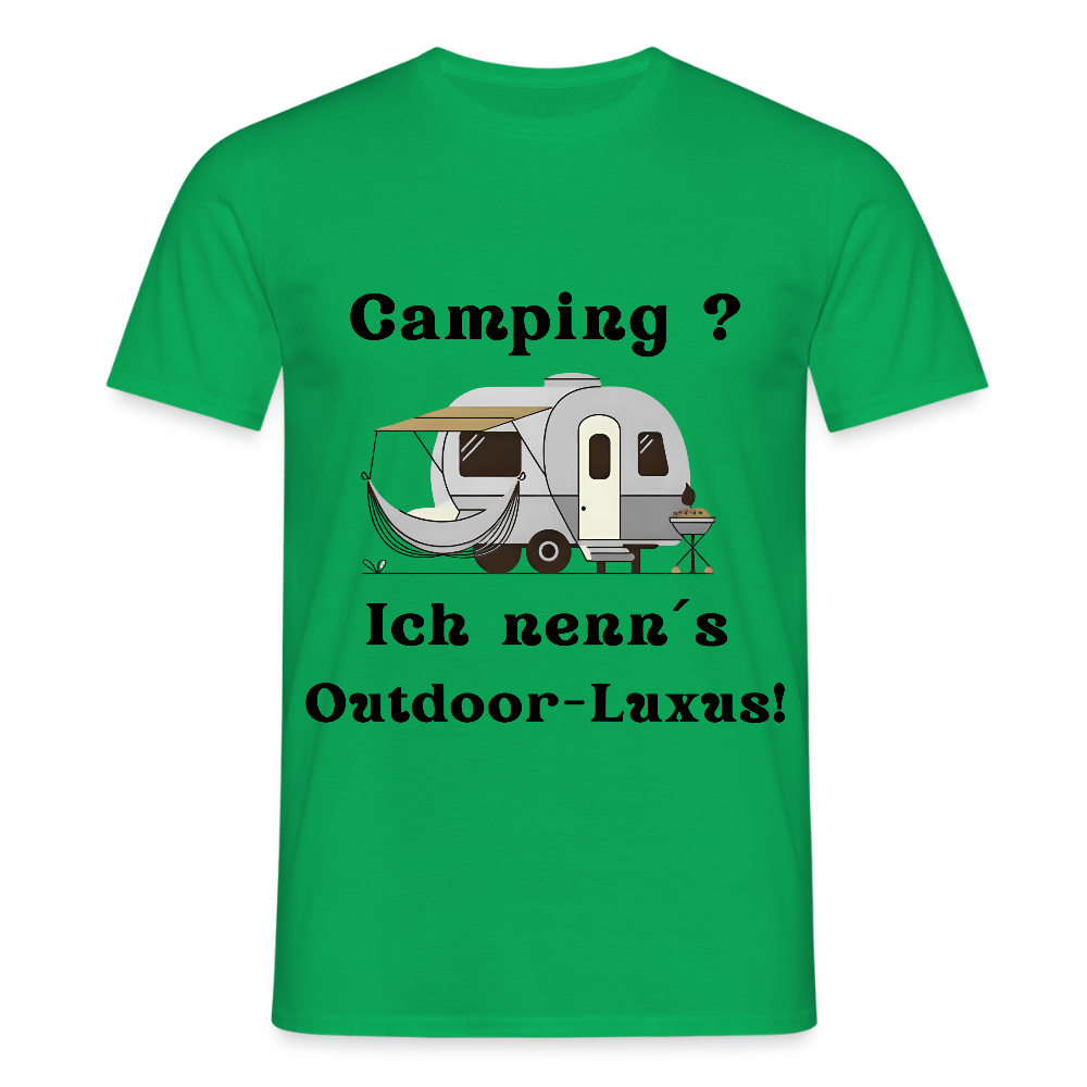 Camping? Ich nenn´s Outdoor - Luxus! | Männer T-Shirt - Kelly Green