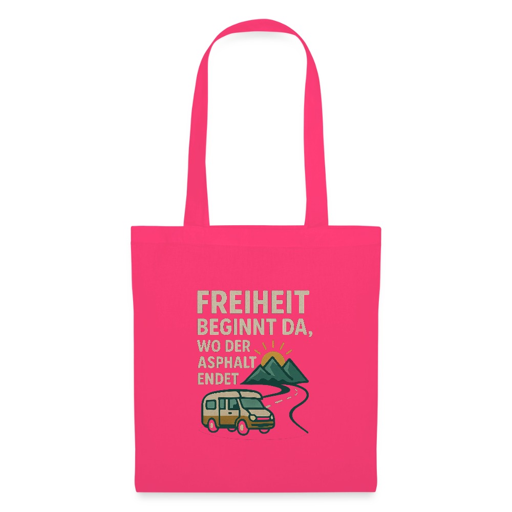 Freiheit beginnt da, wo der Asphalt endet | Stoffbeutel - Azalea