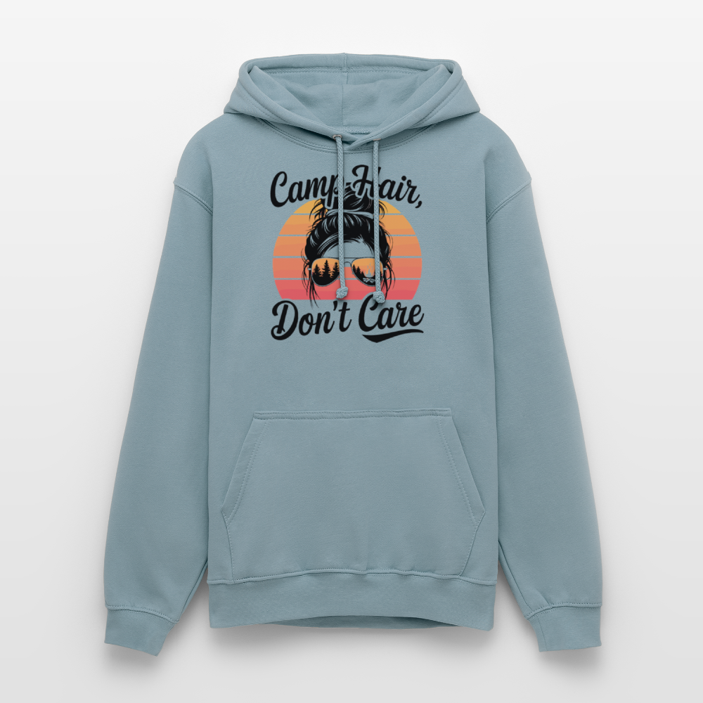 CAMP HAIR, DON´T CARE | Unisex Hoodie - Nebelblau