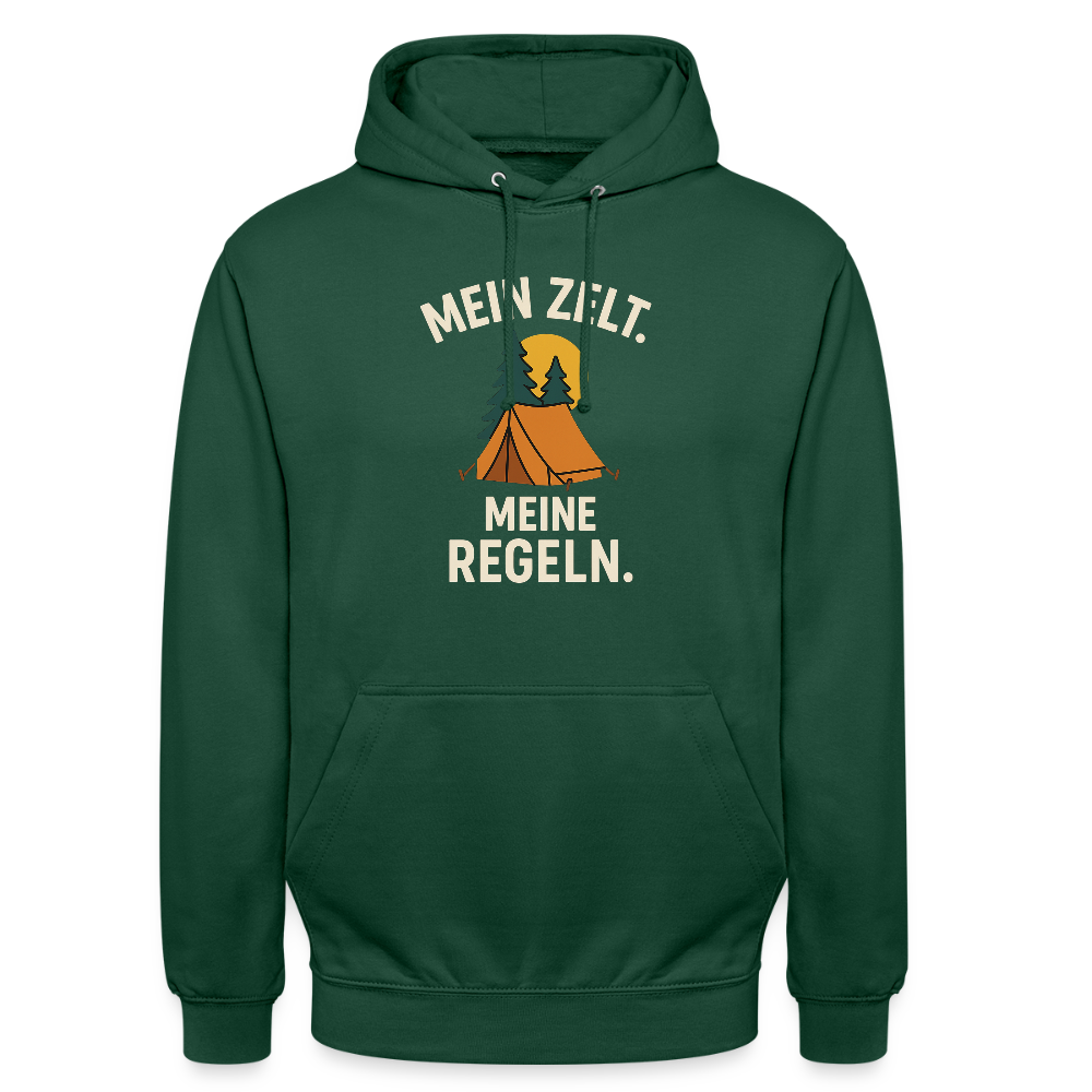 Mein Zelt. Meine Regeln | Unisex Hoodie - Flaschengrün