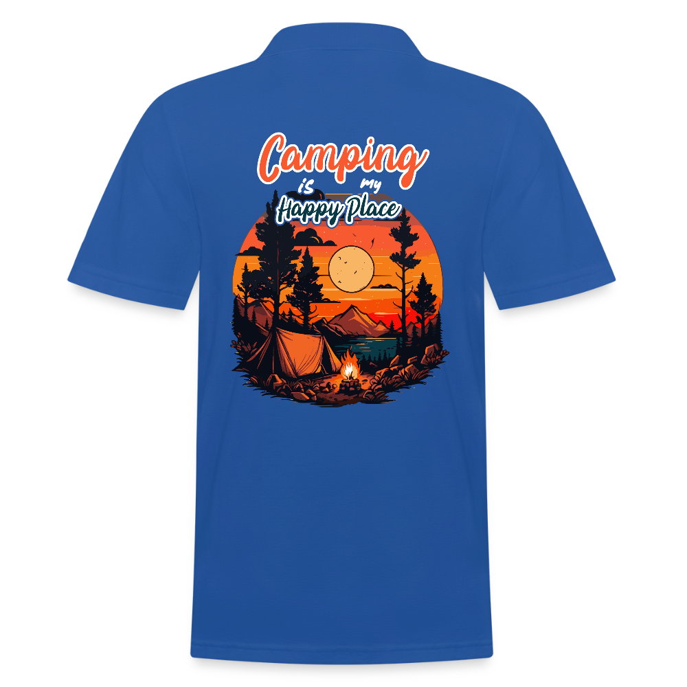 CAMPING IS MY HAPPY PLACE | Männer Poloshirt - Royalblau