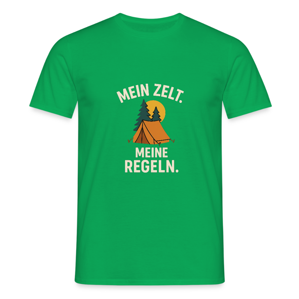 Mein Zelt. Meine Regeln. | Männer T-Shirt - Kelly Green