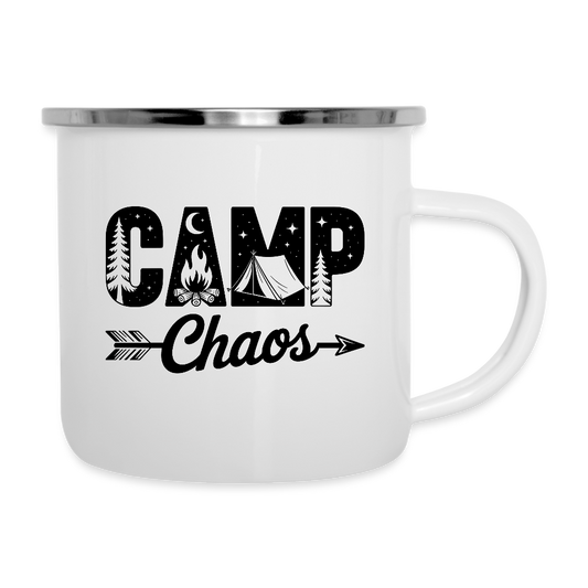 CAMP CHAOS | Emaille-Tasse - Weiß