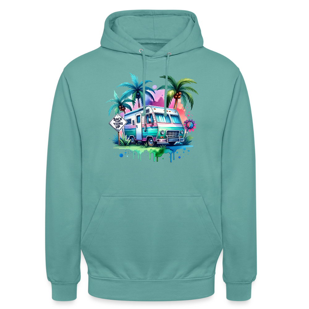 Wohnmobil unter Palmen | Unisex Hoodie - Pastelltürkis