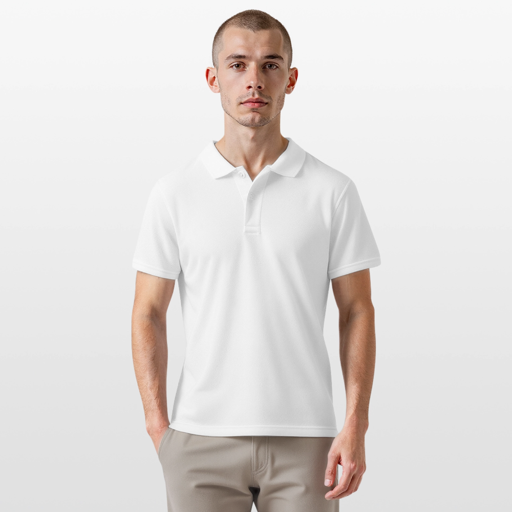 Wohnmobil unter Palmen | Männer Poloshirt - Weiß