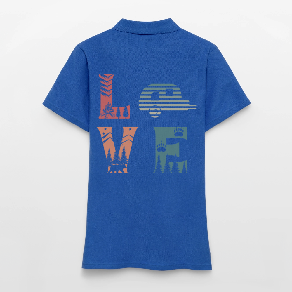 LOVE | Frauen Polo Shirt - Royalblau