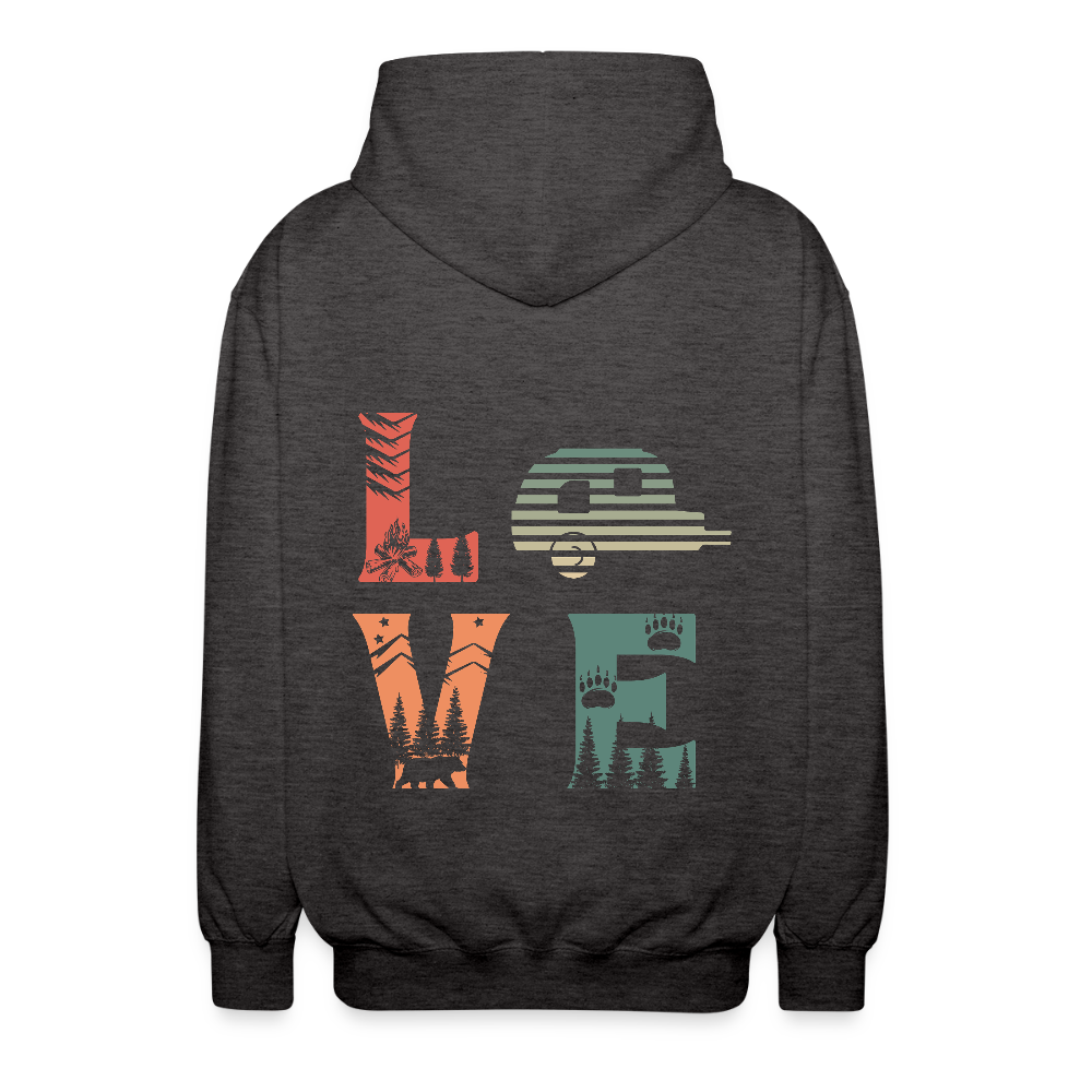LOVE | Unisex Kapuzenjacke - Anthrazit