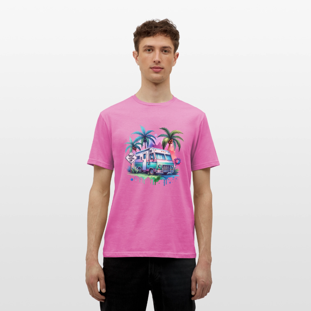 Wohnmobil unter Palmen | Männer T-Shirt - Pink