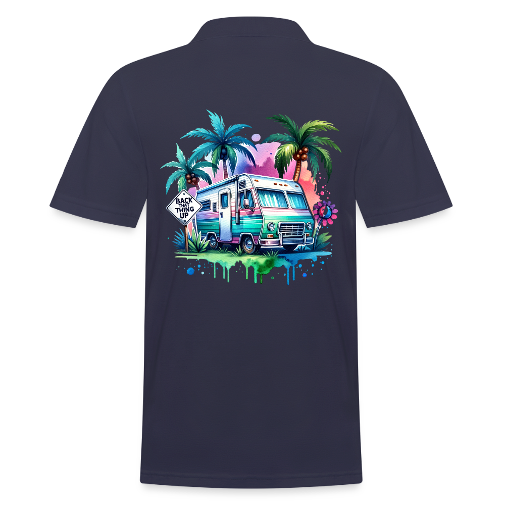 Wohnmobil unter Palmen | Männer Poloshirt - Navy