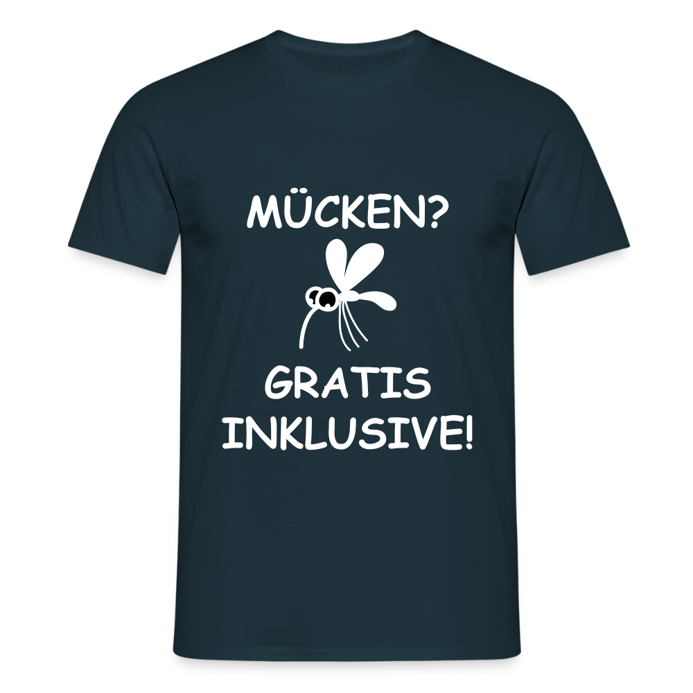 MÜCKEN? GRATIS INKLUSIVE! | Männer T-Shirt - Navy