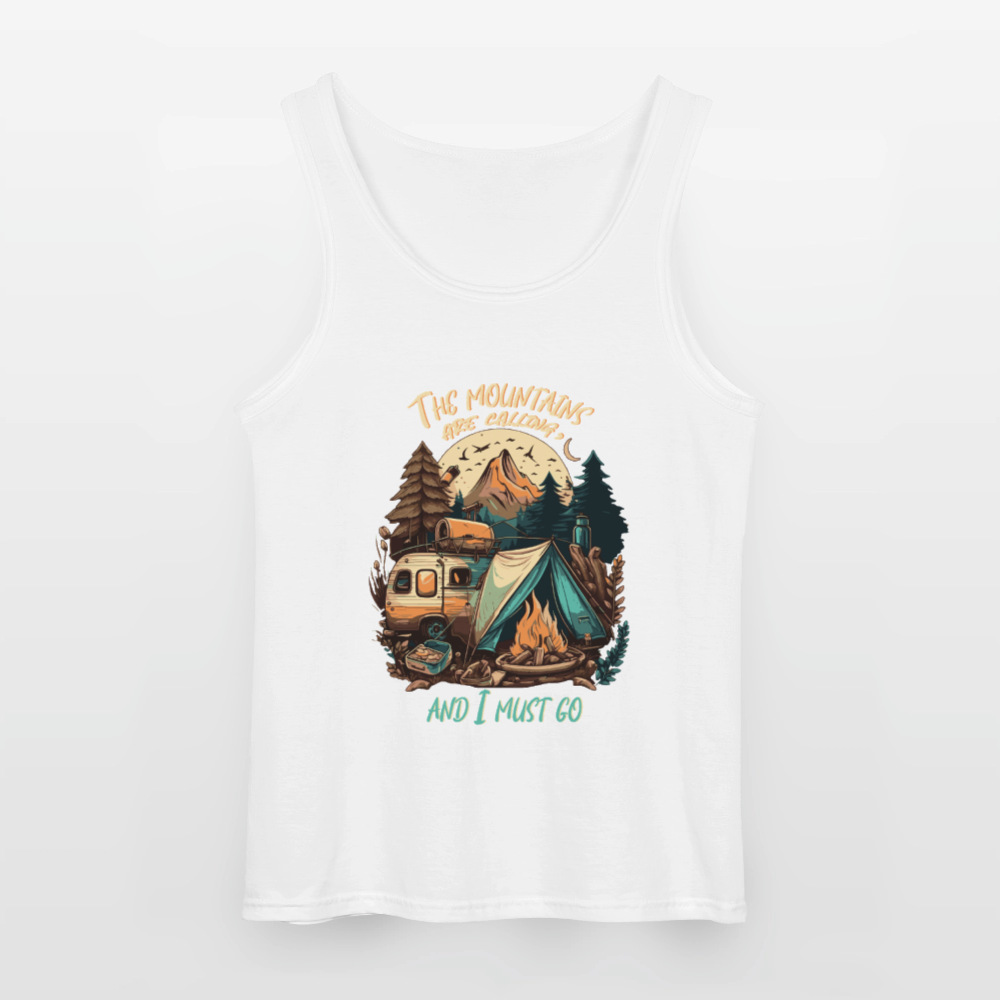 THE MOUNTAINS ARE CALLING | Gildan Männer Tank Top - Weiß