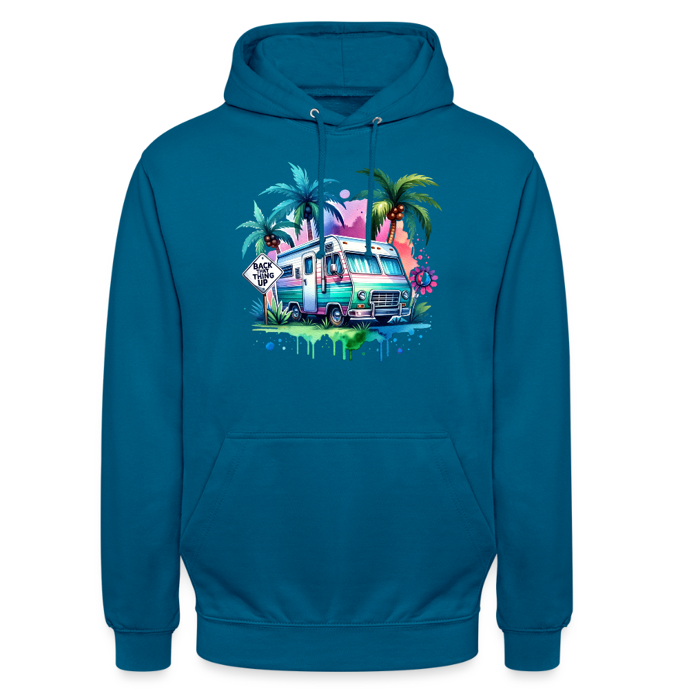 Wohnmobil unter Palmen | Unisex Hoodie - Tiefseeblau 