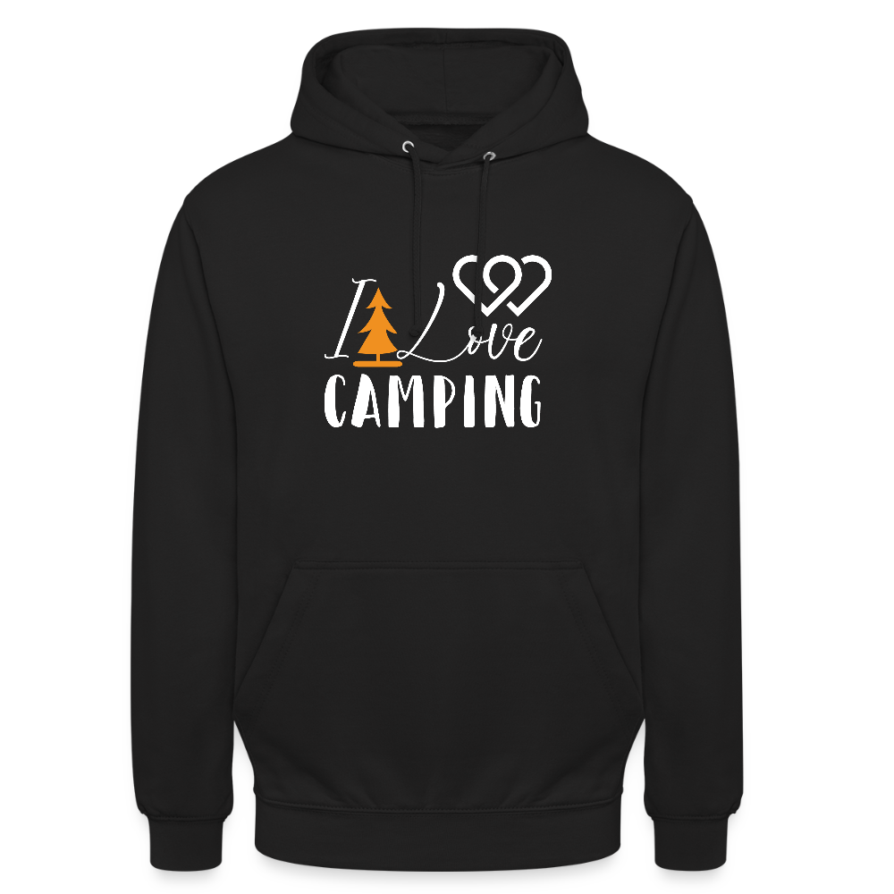 I LOVE CAMPING | Unisex Hoodie - Schwarz