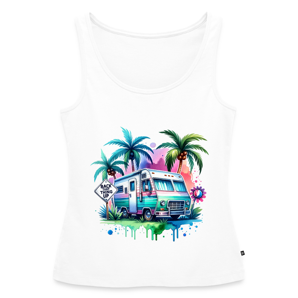 Wohnmobil unter Palmen | Frauen Premium Tank Top - Weiß