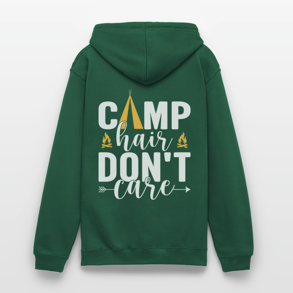 CAMP HAIR DON´T CARE | Unisex Hoodie - Flaschengrün