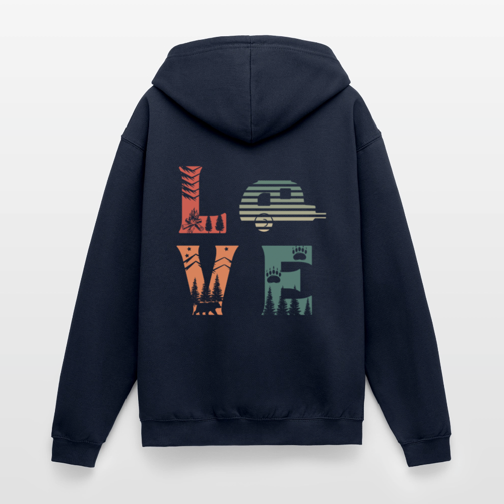 LOVE | Unisex Kapuzenjacke - Navy