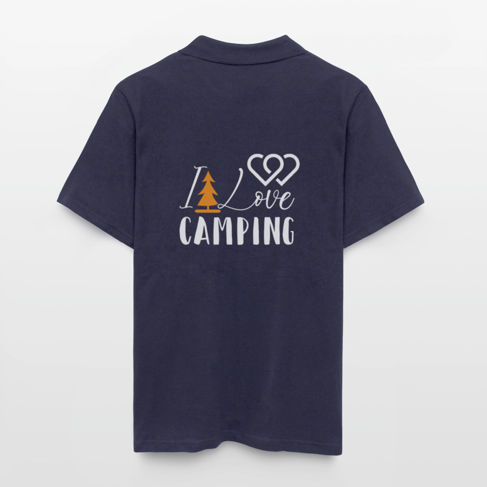 I LOVE CAMPING | Männer Poloshirt - Navy