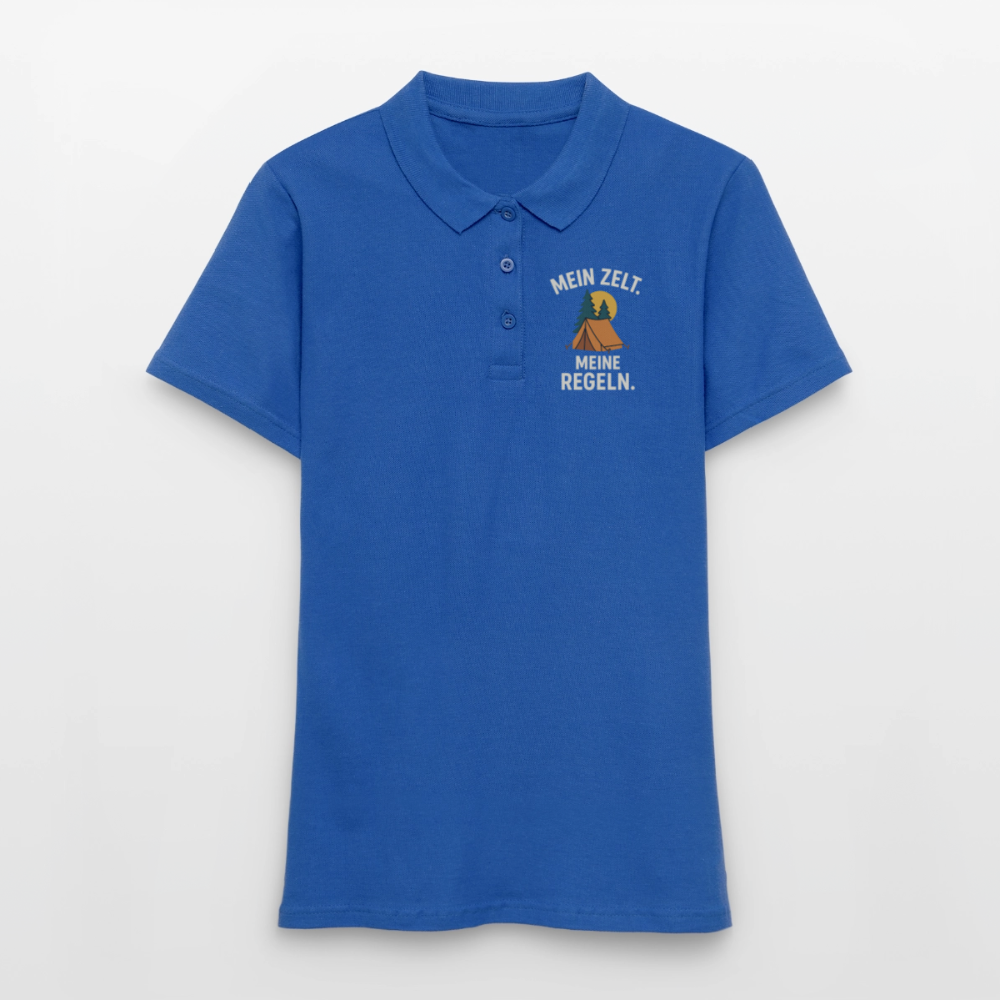 Mein Zelt. Meine Regeln. | Frauen Polo Shirt - Royalblau