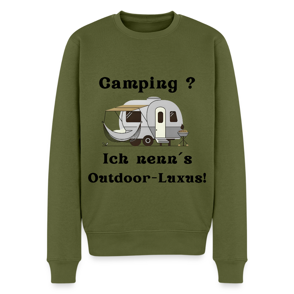 Camping? ich nenn´s Outdoor - Luxus | Männer Premium Pullover - Khaki