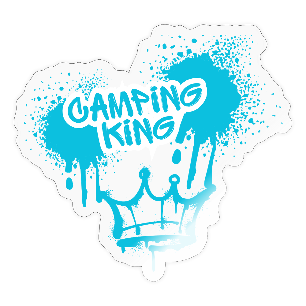 CAMPING KING | Sticker - Transparent glänzend