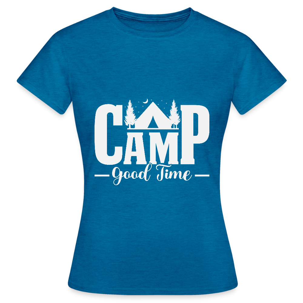 CAMP -GOOD TIME- | Frauen T-Shirt - Antikblaues Saphir meliert