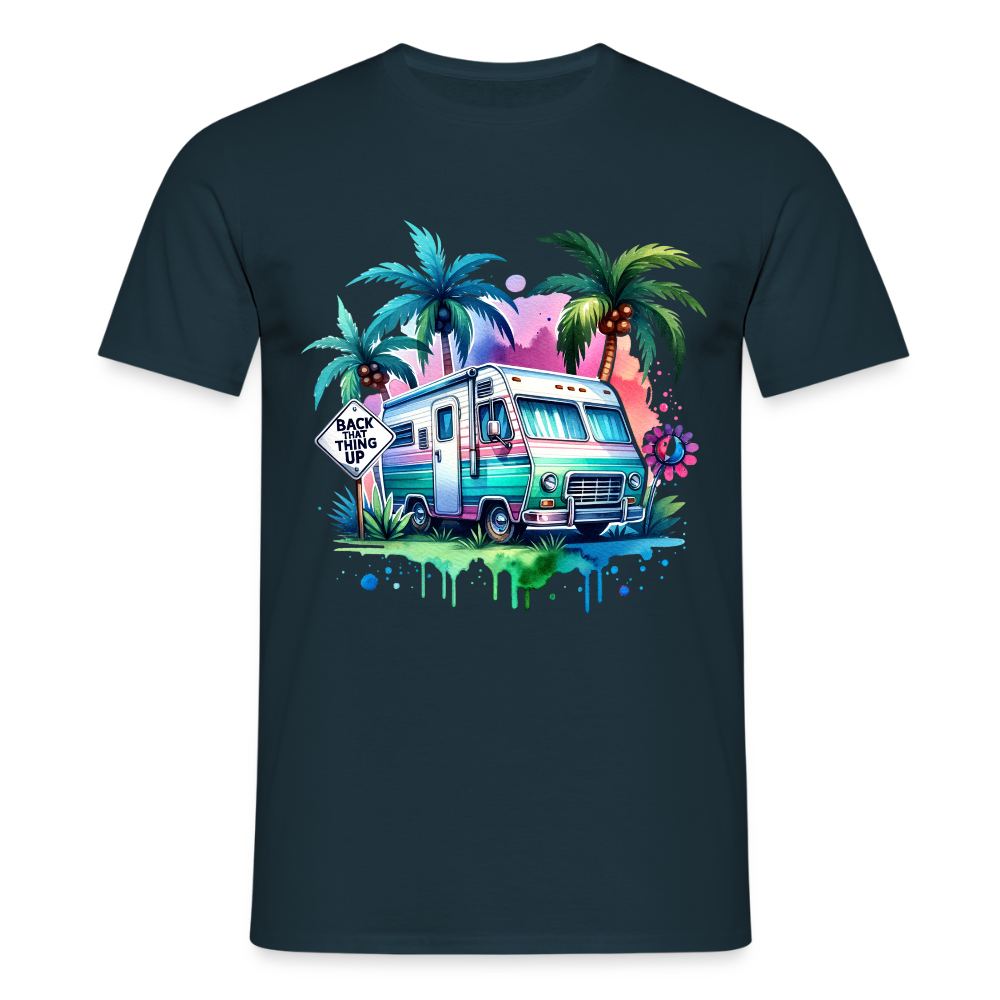 Wohnmobil unter Palmen | Männer T-Shirt - Navy