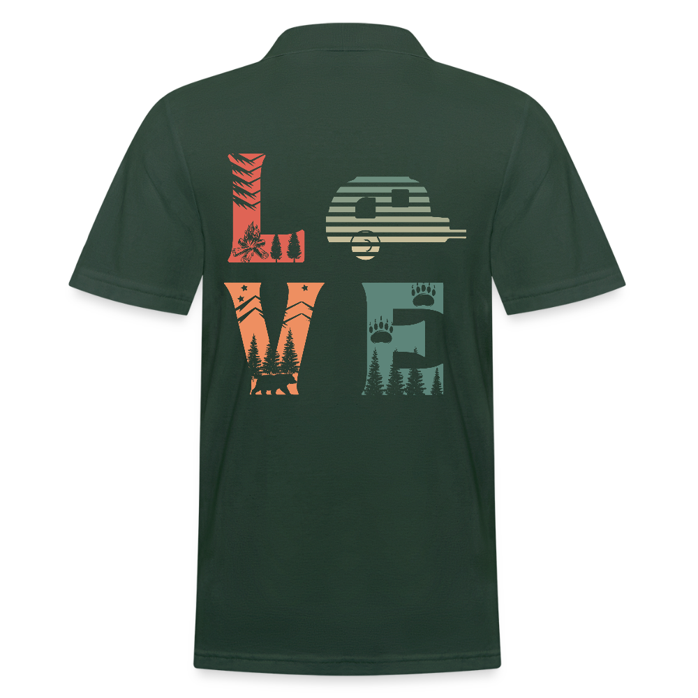 LOVE | Männer Poloshirt - Tannengrün
