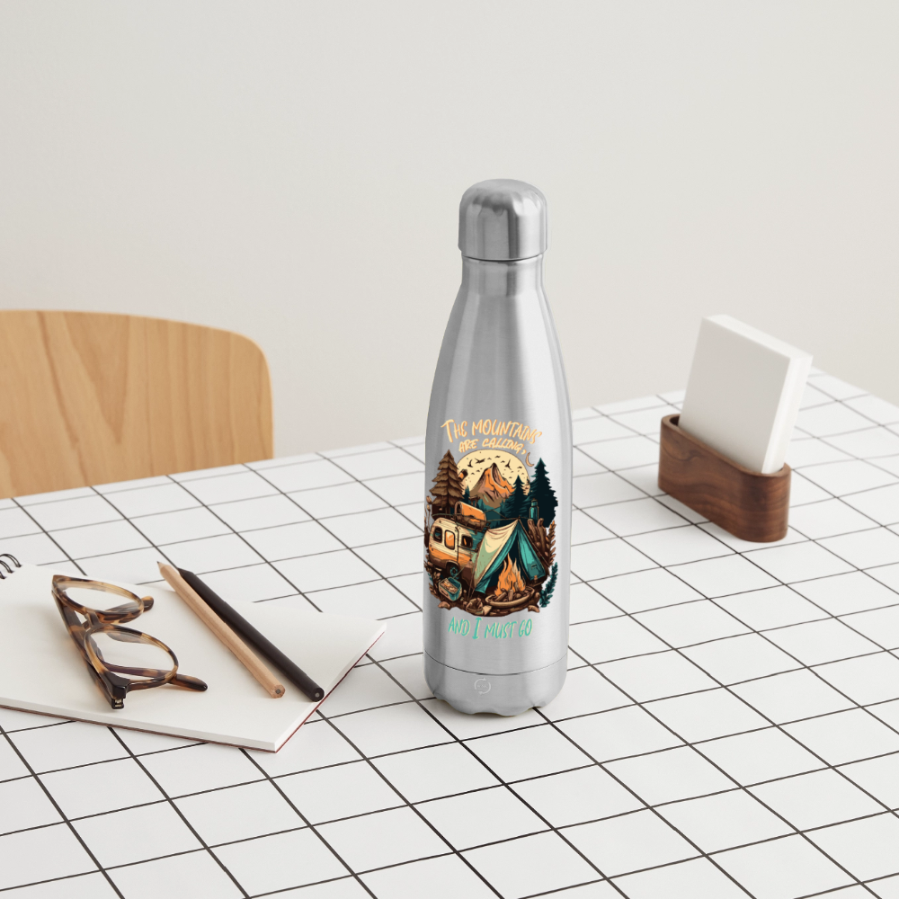 THE MOUNTAINS ARE CALLING | Thermosflasche 500 ml - Lightsilver