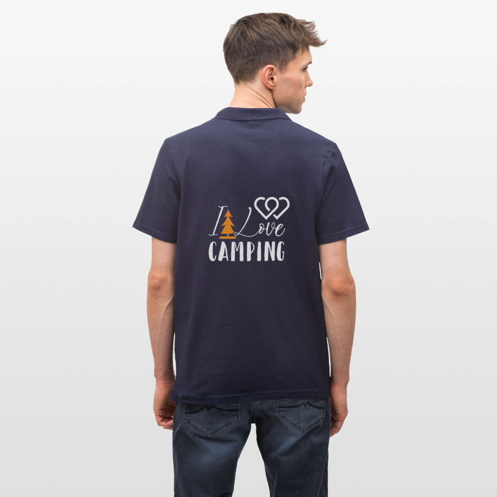 I LOVE CAMPING | Männer Poloshirt - Navy