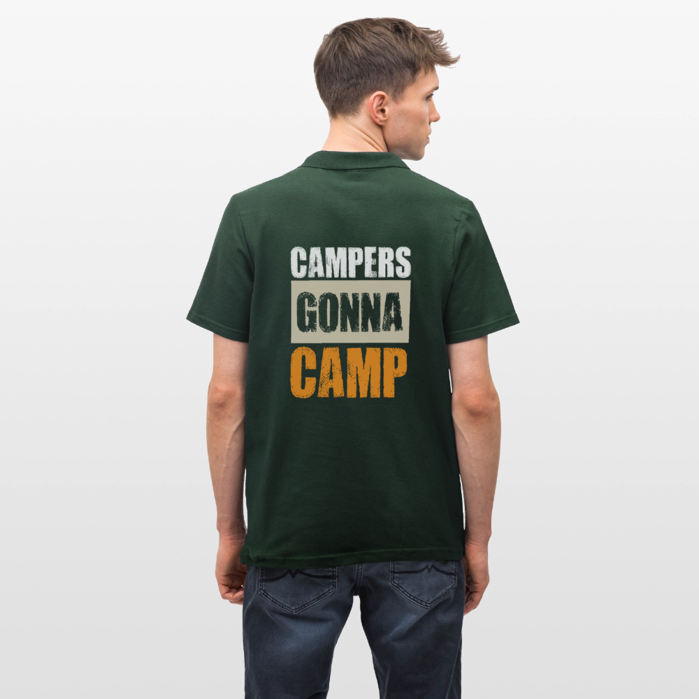 CAMPERS GONNA CAMP | Männer Poloshirt - Tannengrün