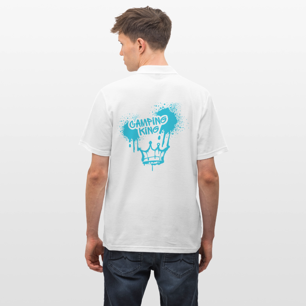 CAMPING KING | Männer Poloshirt - Weiß