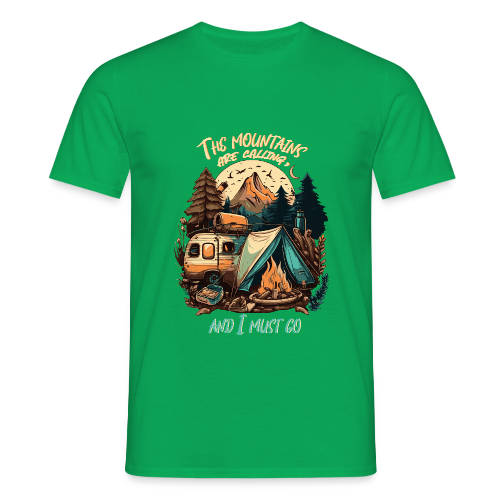 THE MOUNTAINS ARE CALLING | Männer T-Shirt - Kelly Green