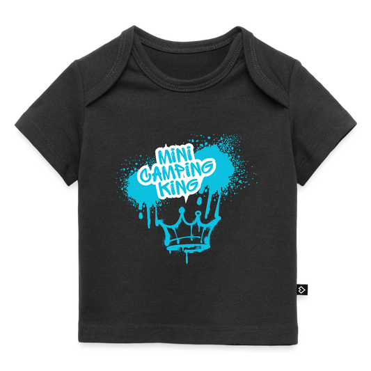 MINI CAMPING KING | Baby Bio-T-Shirt - Schwarz