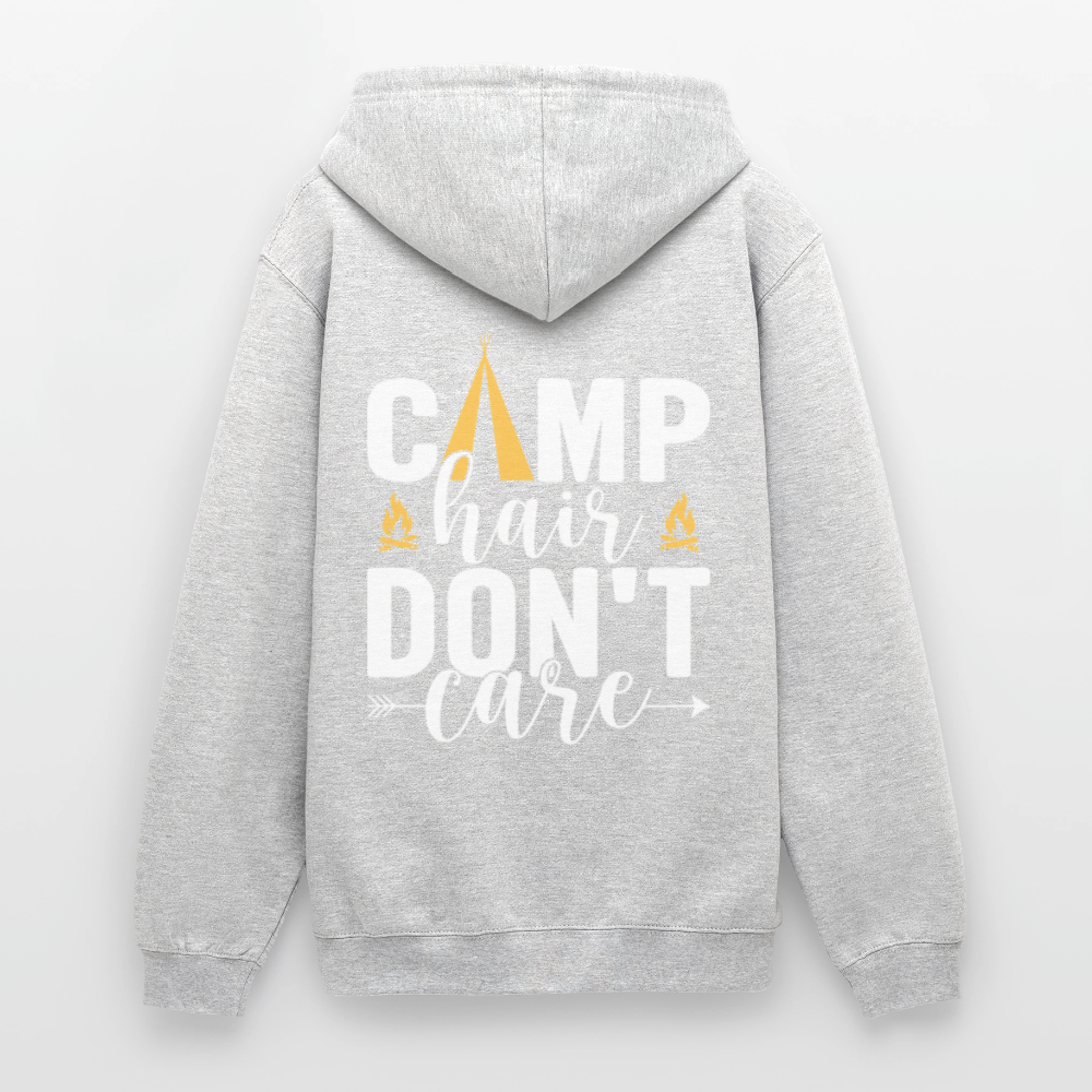 CAMP HAIR DON´T CARE | Unisex Hoodie - Hellgrau meliert