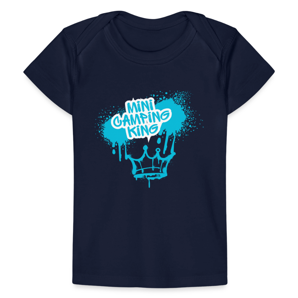 MINI CAMPING KING | Baby Bio-T-Shirt - Dunkelnavy