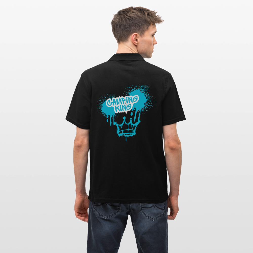 CAMPING KING | Männer Poloshirt - Schwarz
