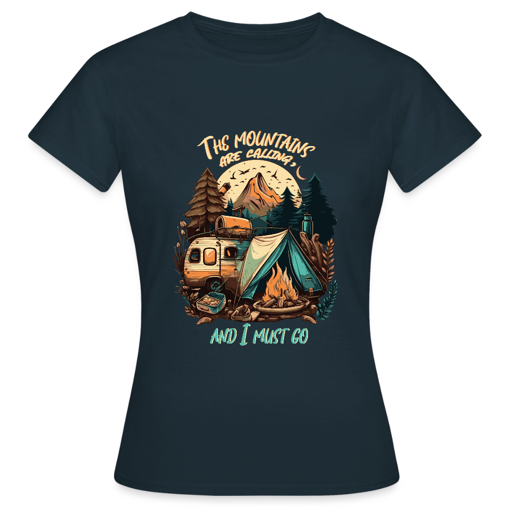 THE MOUNTAINS ARE CALLING | Frauen T-Shirt - Navy