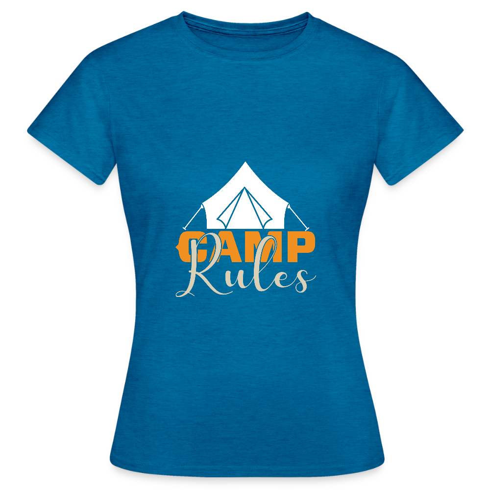 CAMP RULES | Frauen T-Shirt - Antikblaues Saphir meliert