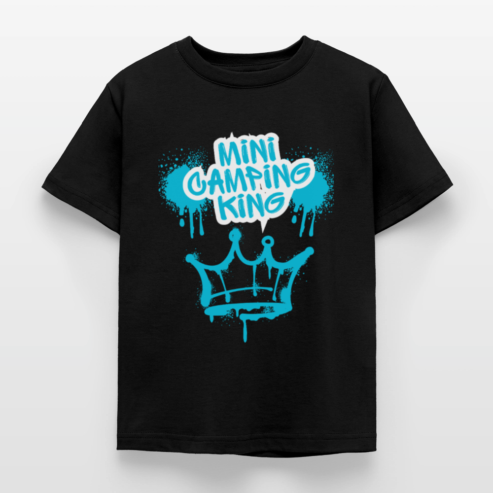 MINI CAMPER KING | Kinder T-Shirt - Schwarz