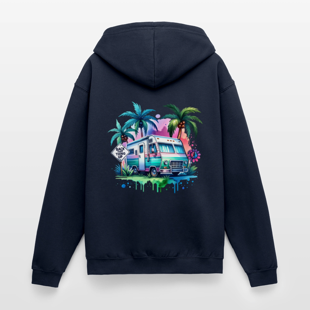 Wohnmobil unter Palmen | Unisex Kapuzenjacke - Navy