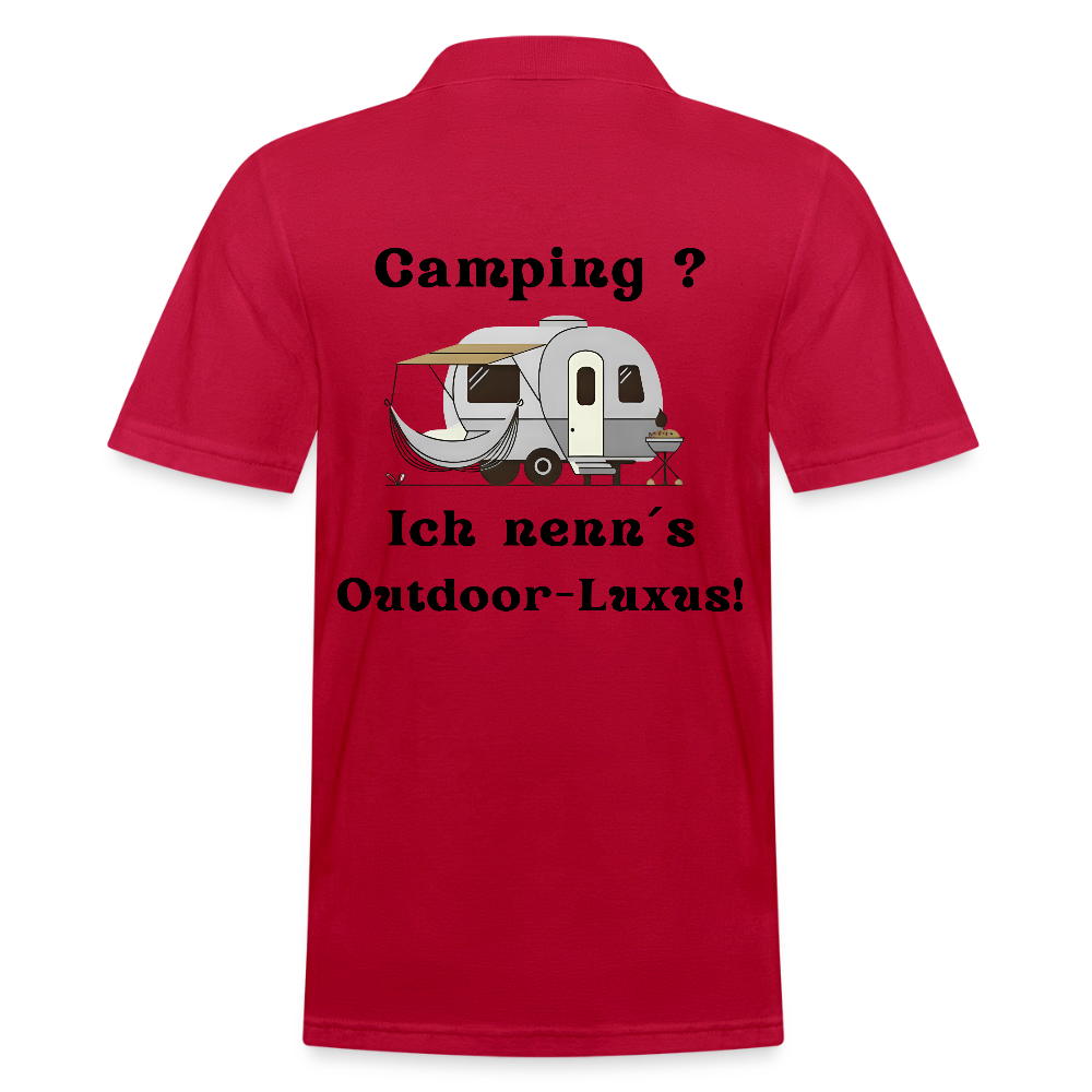 Camping? Ich nenn´s Outdoor - Luxus! | Männer Poloshirt - cherry red