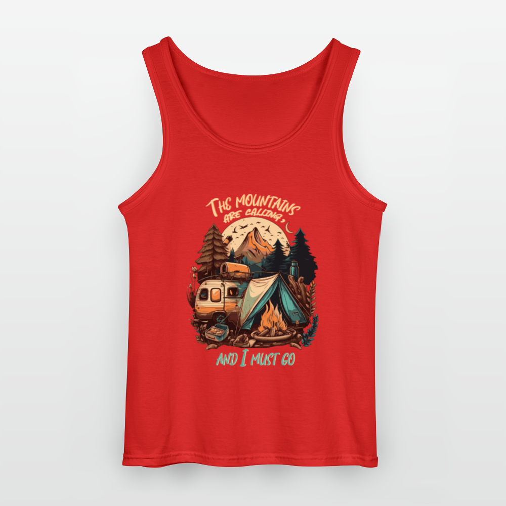 THE MOUNTAINS ARE CALLING | Gildan Männer Tank Top - Rot
