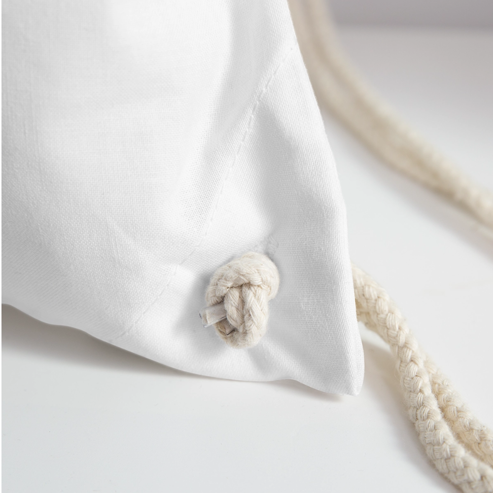 Camperin mit Herz und Mückenspray | Turnbeutel - Weiß