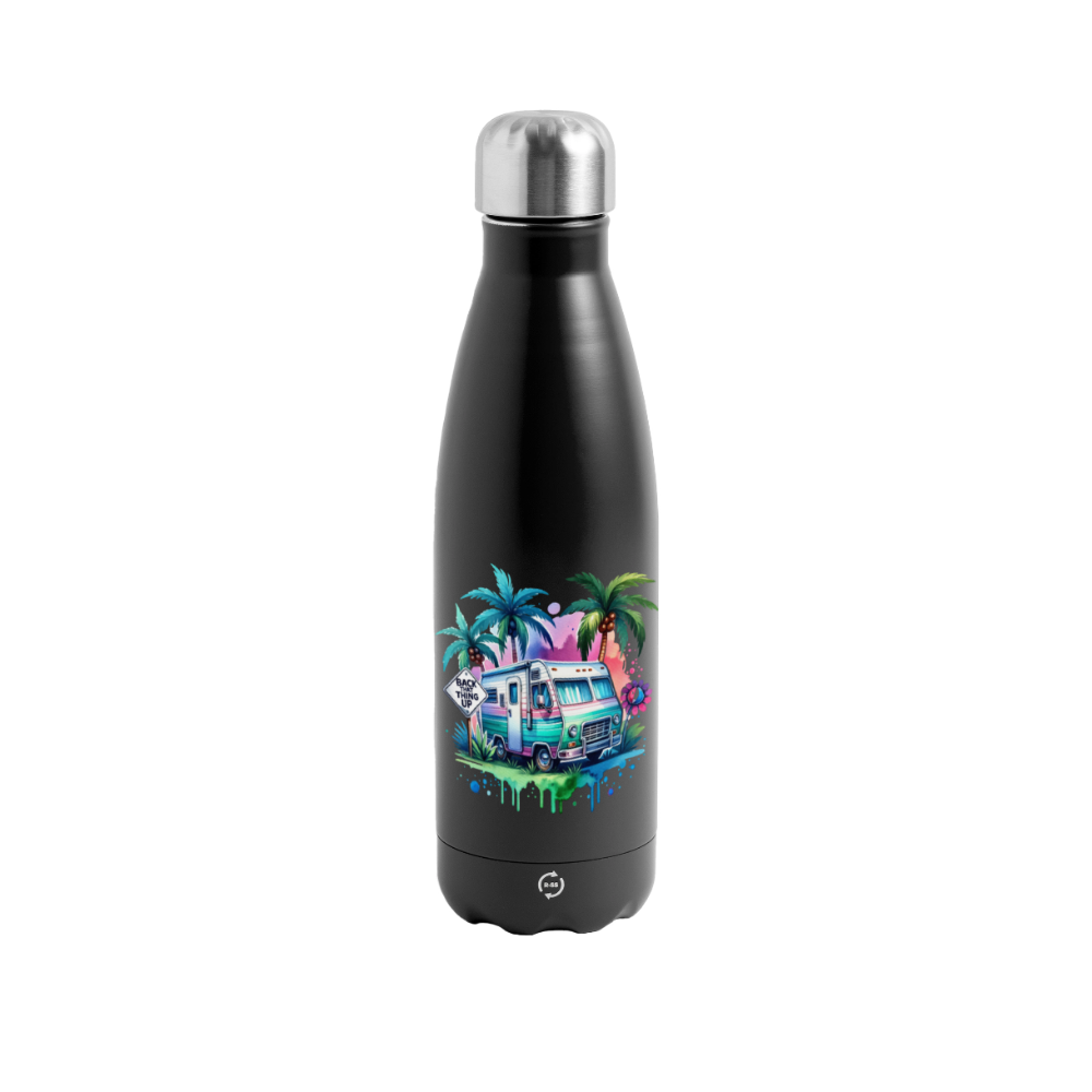 Wohnmobil unter Palmen | Thermosflasche 500 ml - Schwarz