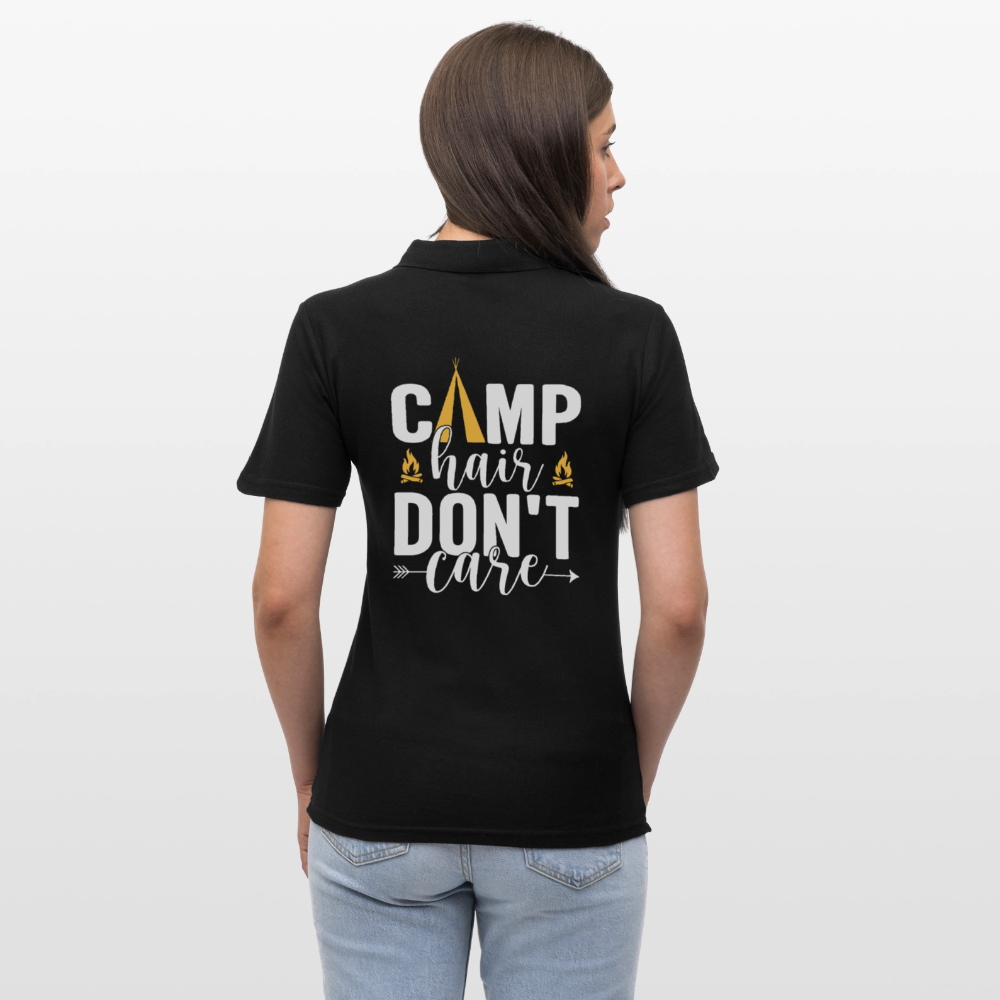 CAMP HAIR DON´T CARE | Frauen Polo Shirt - Schwarz